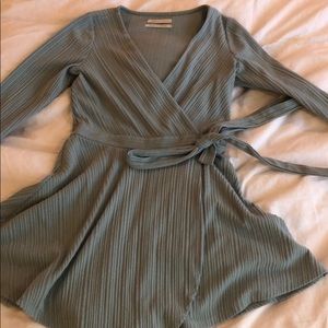 blue green urban outfitters romper